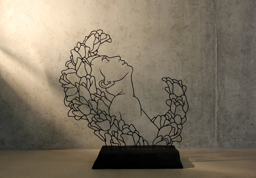 Flora series -- wire sculptures